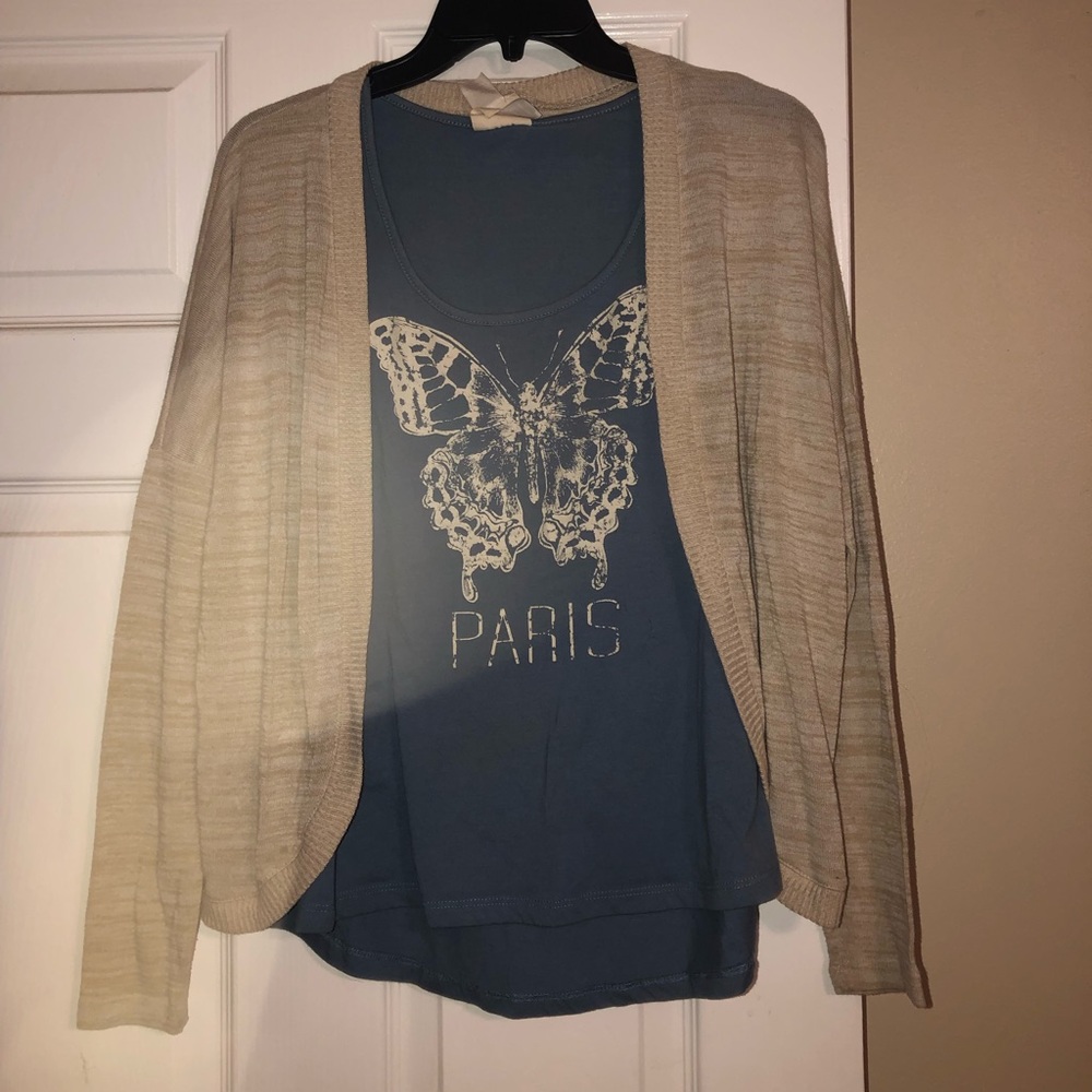 Cardigan/ tank top combo